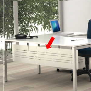 Controventatura metallica Easy Plus - per scrivania L 120 cm - 108 x 30 cm - bianco -Artexport