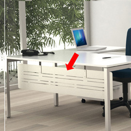 Controventatura metallica Easy Plus - per scrivania L 160 cm - 148 x 30 cm - bianco - Artexport