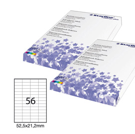Etichette adesive - in carta - permanenti - 52