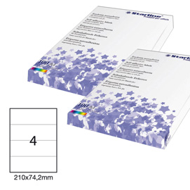 Etichette adesive - in carta - permanenti - 210 x 74