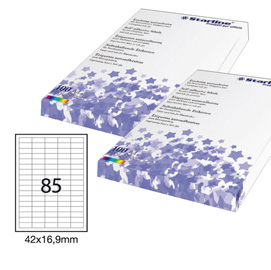 Etichette adesive - in carta - permanenti - 42 x 16