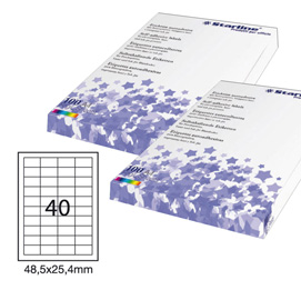Etichette adesive - in carta - permanenti - 48