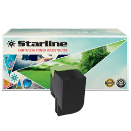 Starline - Toner Ricostruito - per Lexmark - Nero - 80C2HK0 - 4.000 pag