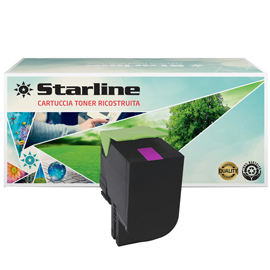 Starline - Toner Ricostruito - per Lexmark - Magenta - 80C2HM0 - 3.000 pag