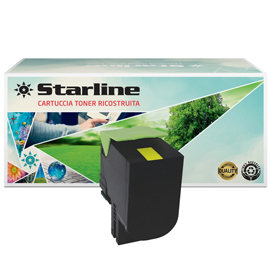 Starline - Toner Ricostruito - per Lexmark - Giallo - 80C2HY0 - 3.000 pag