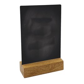Lavagna da tavolo scrivibile - con base in legno massello - A6 - 10