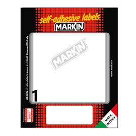 Etichette adesive - in carta - permanenti - 142 x 110 mm - 1 et/fg - 10 fogli - bianco - Markin
