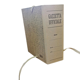 Faldone - legacci incollati - per Gazzetta Ufficiale - juta - 31x22 cm - dorso 10 cm - paglia - Brefiocart