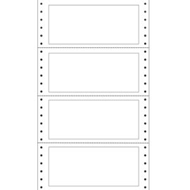 Etichette adesive a modulo continuo TT951 - in carta - corsia singola - permanenti - 140 x 60 mm - 4 et/fg - 100 fogli - bianco - Markin