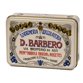 Scrigno regalo - con tartufi misti - 130 gr - metallo - panna - Barbero