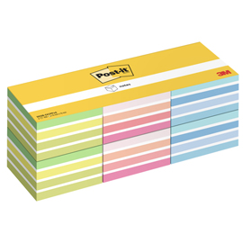 Blocco foglietti Post it  Cubo - 2028-0CPPX6 - 76  x 76 mm - colori assortiti neon/pastel - 450 fogli - Post it  - conf. 6 blocchi