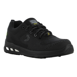 Calzatura bassa da lavoro Ecofitz S1P LOW - numero 45 - maglia riciclata - nero - Safety Jogger