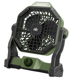 Ventilatore portatile - da campeggio - con luce LED - diametro 12 cm - 25