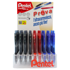 Roller Energel X - con refill - colori assortiti - Pentel - expo 36 + 24 pezzi