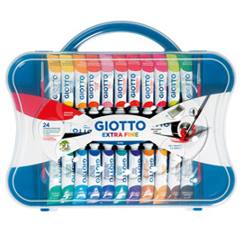 Tubi tempere - 12 ml - colori assortiti - Giotto - conf. 24 pezzi