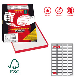 Etichette adesive A/405 - in carta - angoli arrotondati - permanenti - 46 x 11