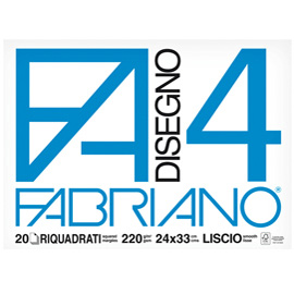 Album F4 - 24x33cm - 220gr - 20 fogli - liscio - squadrato - Fabriano