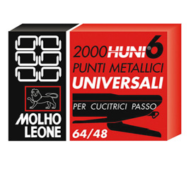 Punti universali - 6/4 - metallo - Molho Leone - conf. 2000 pezzi