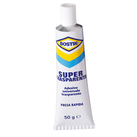 Adesivo Supertrasparente - universale - 50 gr - trasparente - Bostik