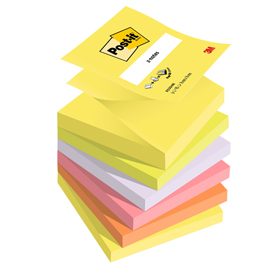 Blocco Post it  Super Sticky Z Notes - R330-NR NEON - 76 x 76 mm - assortiti neon - 100 fogli - Post it