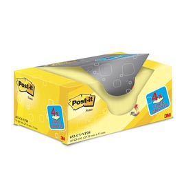 Blocco foglietti Post it  - 653CY-VP20 - 38 x 51 mm - 72 gr -  giallo Canary - Post it  - conf. 20 blocchi