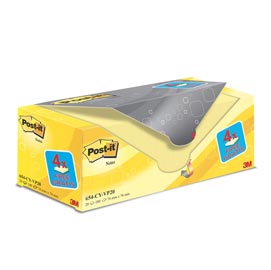 Blocco foglietti Post it  - 654CY-VP20 - 76 x 76 mm - 72 gr - giallo Canary - Post it  - conf. 20 blocchi