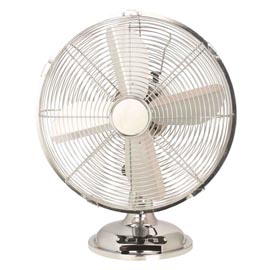 Ventilatore Cromo da tavolo - pala diametro 30 cm - 35 W - metallo cromato - CFG