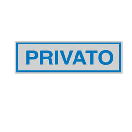 Targhetta adesiva - PRIVATO - 16