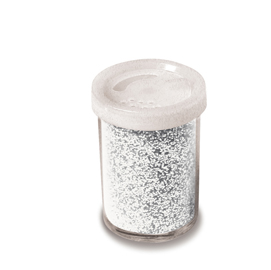 Glitter flacone grana fine - 25 ml - argento - Deco