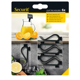 Supporti clip per targhette - Securit - set 6 pezzi