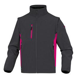 Giacca Softshell MySen 2 - tessuto Softshell/poliestere/elastan - taglia XL - grigio/fucsia - Deltaplus