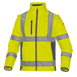 Giacca Softshell Moonlight 2 alta visibilitA' - poliestere - taglia XXL - giallo fluo - Deltaplus