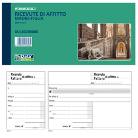 Blocco ricevute/fatture affitto madre-figlia - 100 pagine - 10 x 21