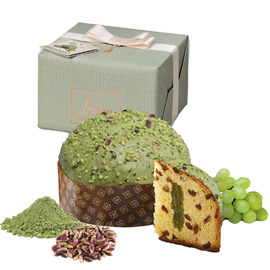 Panettone Pistaccho Matcha - Linea Top Genesi - pistacchio/tE' verde - 600 gr - Loison