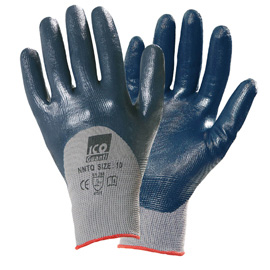 Guanti mechanical Safety Palmpro 113 - per ambienti oleosi - taglia M - grigio/blu - Icoguanti