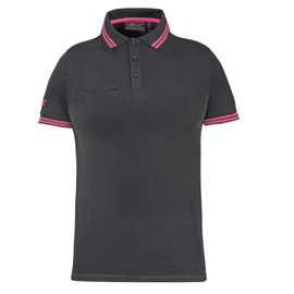 Polo donna WayLady - taglia XL - grigio/fucsia - U-power