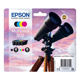 Epson Multipack 4 colori Binocolo 502_BK/C/M/Y