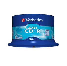 Verbatim - Scatola 50 CD-R DataLife Plus - 1X-52X - serigrafata crystal - 43343 - 700MB