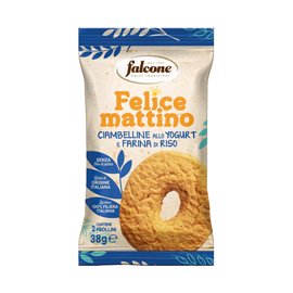 Biscotti ciambellina - allo yogurt e farina di riso - monoporzione da 38 gr - Falcone