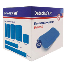 Cerotti detectabili - 5 misure assortite - blu - PVS - conf. 100 pezzi