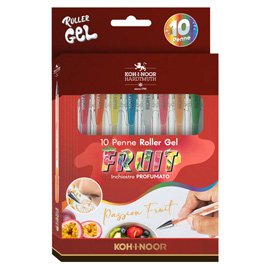 Roller gel colorati - colori fruit - Koh I Noor - astuccio 10 roller