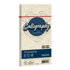 Busta Calligraphy Pergamena - 110 x 220 mm - 90 gr - naturale 06 - Favini - conf. 25 pezzi