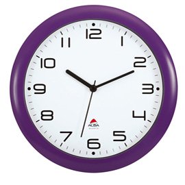 Orologio da parete Hornew - diametro 30 cm - viola - Alba