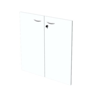 Coppia ante Easy - per mobile basso - 80 x 67 cm - spessore 18 mm - melaminico - bianco - Artexport