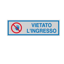 Targhetta adesiva - VIETATO L'INGRESSO - 16