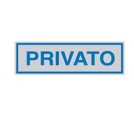 Targhetta adesiva - PRIVATO - 16