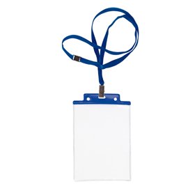 Portanome Pass 6S-P - cordoncino blu - 10 x 15 cm (A6) - blu - Sei Rota - conf. 10 pezzi