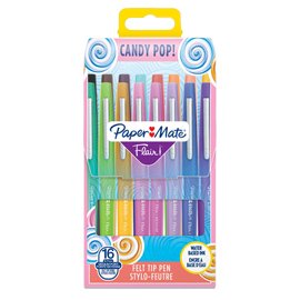 Pennarello Flair Nylon - colori assortiti Candy Pop - Papermate - conf.16 pezzi