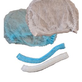 Cuffie tonde monouso - in PP - tg. unica - azzurro - conf. 100 pezzi