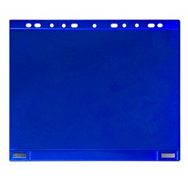 Buste forate - per supporti magnetici ad anelli - A4 - blu - Djois - conf. 5 pezzi